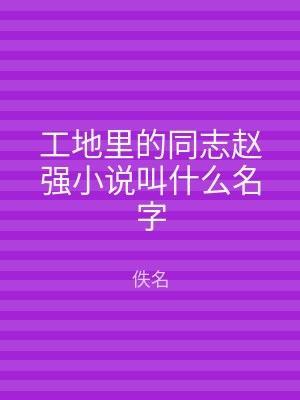 工地里的同志赵强小说叫什么名字