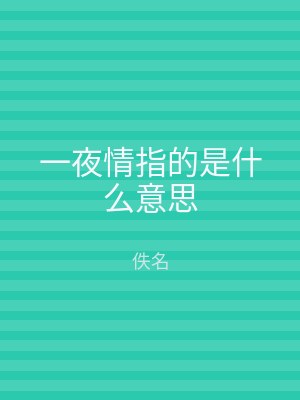 一夜情指的是什么意思